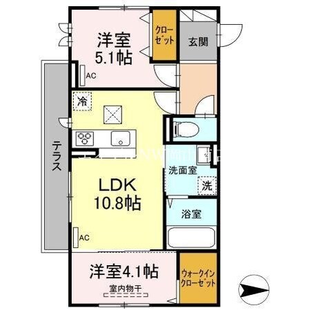 高島駅 徒歩19分 1階の物件間取画像